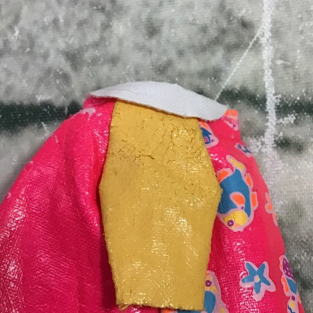 Barbie Kelly Doll Outfit‎ Rain Coat W Matching Hat Pink Yellow